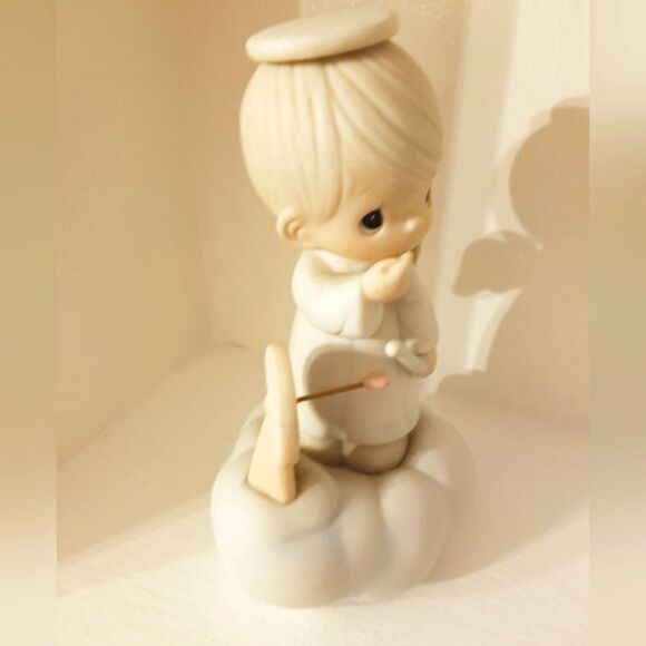 PRECIOUS MOMENTS "Sending My LOVE” Porcelaine Figurine * 1995 NEW - Picture 4 of 10